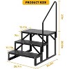 RV Steps with Handrail 3 Step, Anti-Slip Panel, 660lb Capacity RV Stairs, Portable Trailer Ladder for Outdoor, Camping, Travel, Hot Tub - 4 of 4