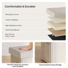 Pinmoco 15"/30"/43" Folding Storage Ottoman Bench with White Blanket and Side Pocket, Corduroy Storage Bench Footrest for Entryway Living Room - 3 of 4