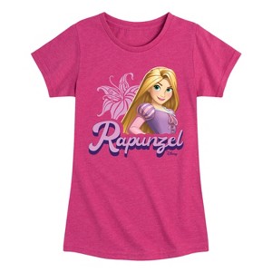 Girls' - Disney Princess - Rapunzel Headshot Fitted Short Sleeve Graphic T-Shirt - 1 of 4
