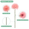 Unique Bargains Plastic Silk Durable Artificial Chrysanthemum Ball Flowers 11" - 2 of 4