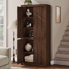 TackView Storage Cabinet with 4 Doors and Adjustable Shelves - Freestanding Kitchen Pantry Cupboard with Magnetic Doors for Dining and Living Room - 2 of 4