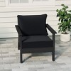 WestinTrends Avalon Black Outdoor Modern HDPE Patio Club Chair with Deep Seat Cushions - 2 of 4