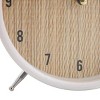 7"x7" Wood Woven Clock with Silver Legs - Olivia & May - 3 of 4