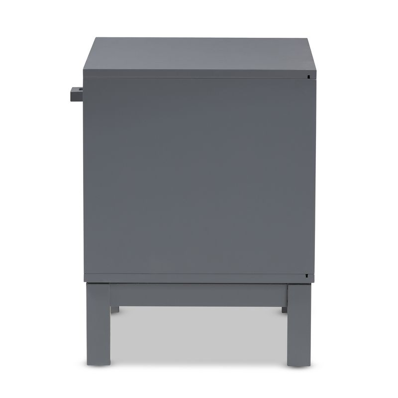Deirdre Modern and Contemporary Wood 1 Drawer Nightstand - Baxton Studio, 6 of 12