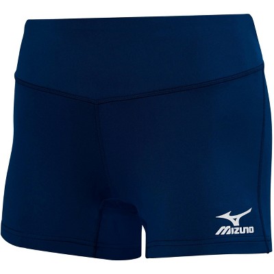 Women's Mizuno Victory Volleyball Shorts Navy/white Logo NWT Size M