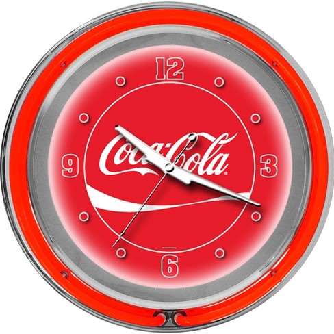 Coca-cola Neon Clock With Two Neon Rings And Dynamic Ribbon : Target