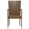 vidaXL 3 Piece Patio Dining Set Poly Rattan Brown - 4 of 4