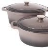 BergHOFF Neo 5Qt. Cast Iron Oval Covered Dutch Oven, Oyster - 2 of 4