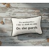 Humorous Throw Pillow I’M OUTDOORSY… – 12.5x8 Inch Accent by Manual Woodworkers and Weavers - 3 of 3
