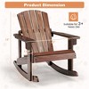 Tangkula Kid Adirondack Rocking Chair Outdoor Solid Wood Slatted seat Backrest - 4 of 4