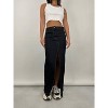 Women's Slit Front Denim Midi Skirt - Lioness - 4 of 4