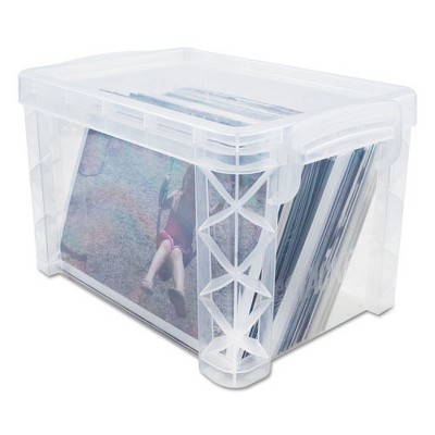 Clear Plastic Stackable Storage Box for 3 x 5 Cards