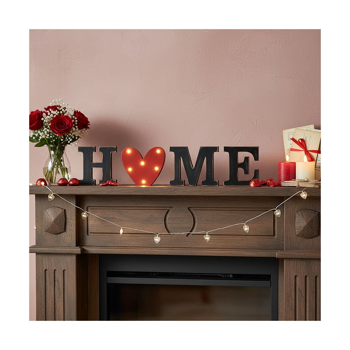 The Lakeside Collection Home Sign with Lighted Heart or Set of 4 Icons - - thumbnail 4
