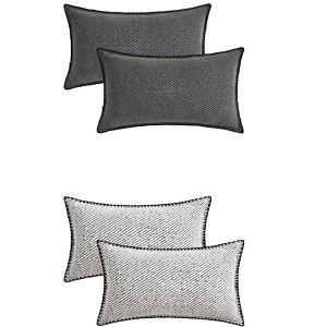 REGALWOVEN 4 Pcs Soft Cozy Chenille Throw Pillow Covers for Home Sofa Bench - 1 of 4