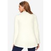 Jessica London Women's Plus Size Gold Button Mockneck Sweater - 3 of 4