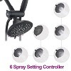 PROOX Single Handle 35-Spray Round High Pressure Shower Faucet with Tub Spout in Matte Black (Valve Included) - 3 of 4