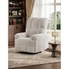 Manual Recliner Chair, Swivel Rocker Chair for Adults, Ergonomic High Back Silent Nursery Glider, Upholstered Fabric Reclining Sofa Chair - 3 of 4