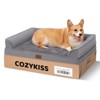 Cozy Kiss Orthopedic Cooling Foam Pet Bed with Sides, Removable Cover, Waterproof Liner & Anti-Slip Base - 2 of 4