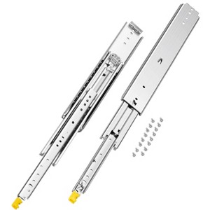 VEVOR 1 Pair Full Extension Drawer Slides 18 20 22 28 30 32 36 38 40 44 48 52 56 60 in, 500 lbs Load Capacity Locking Drawer Slides, Silver - 1 of 4
