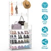 NewHome**5-Tier Dustproof Entryway Hall Tree with 8 Removable Hooks, Shoe Rack & Coat Organizer for Hallway**white - 4 of 4