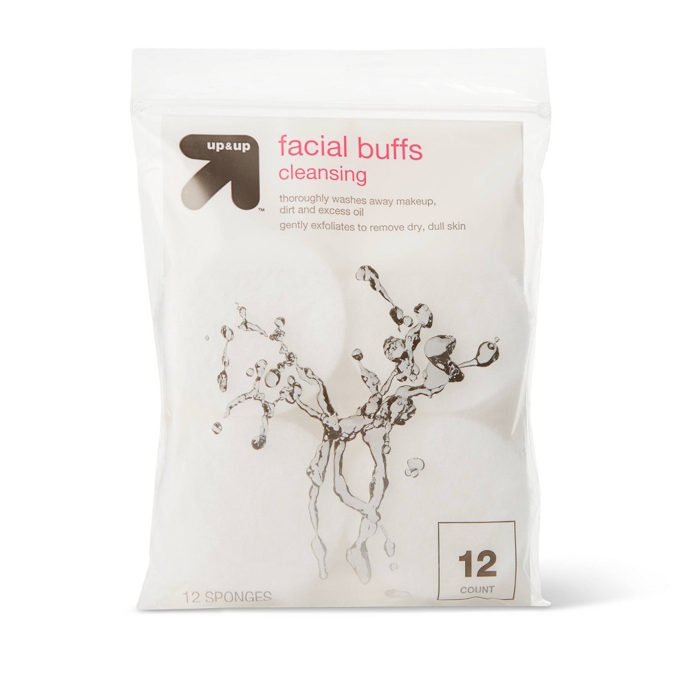 Facial Buff Sponges - 12ct - White - up&up™