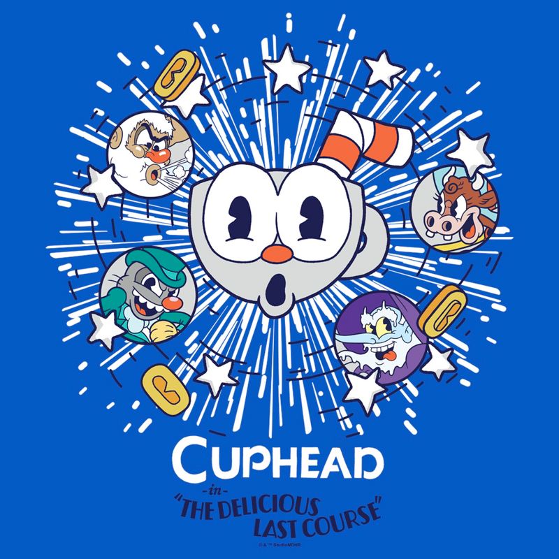 Men's Cuphead The Delicious Last Course Mind Blown T-Shirt, 2 of 6