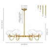 Rennnsan Kiorne 34"W 6-Light Bubble Glass Mid-Century Modern Dimmable Chandelier in Gold - 3 of 4