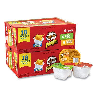 Pringles Potato Chips, Assorted - Case of 2 - 18 tubs