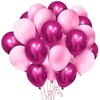 KatchOn, 60pc Chrome Pink Balloons Set, 12inch, Pack of 2 | Pink Party Decorations & Pink Graduation Decorations - 3 of 4