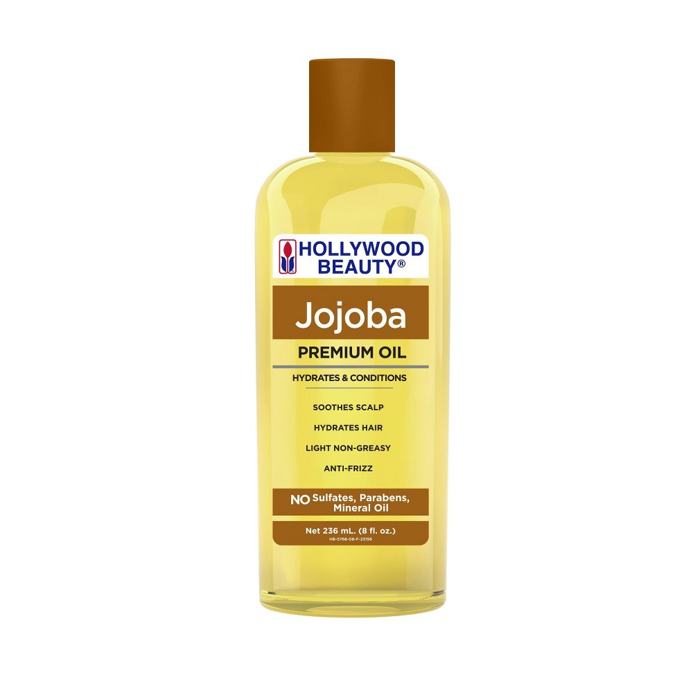 Photos - Manicure & Pedicure Tools Hollywood Beauty Jojoba Hair, Scalp, and Skin Oil - 8 fl oz: Thickening, Nourishing, For All Hair Types 