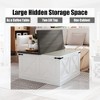 JUJABU Square Farmhouse Coffee Table with Lift-Top and Hidden Storage White - 4 of 4