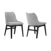 Set of 2 Azalea Fabric Wood Dining Chairs - Armen Living - 2 of 4