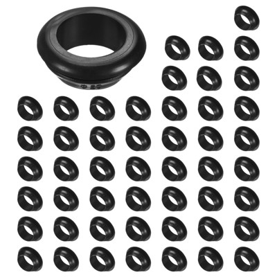 Unique Bargains Rubber Corrosion-Resistant Snap-in Locking Hole Plugs Black