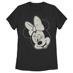 Women's Mickey & Friends Distressed Minnie Wink T-Shirt - 1 of 4