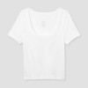 Women's Slim Fit Seamless Short Sleeve Square Neck Baby T-Shirt - A New Day™ - 4 of 4