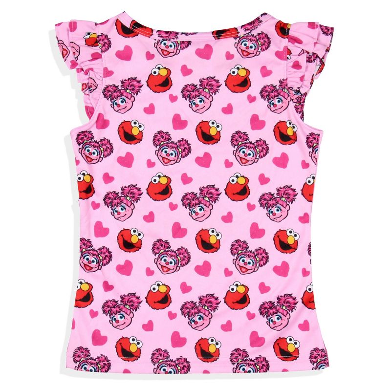 Sesame Street Girls' BFF Elmo Abby Cadabby Sleep Pajama Sleep Set Shorts Pink, 4 of 7
