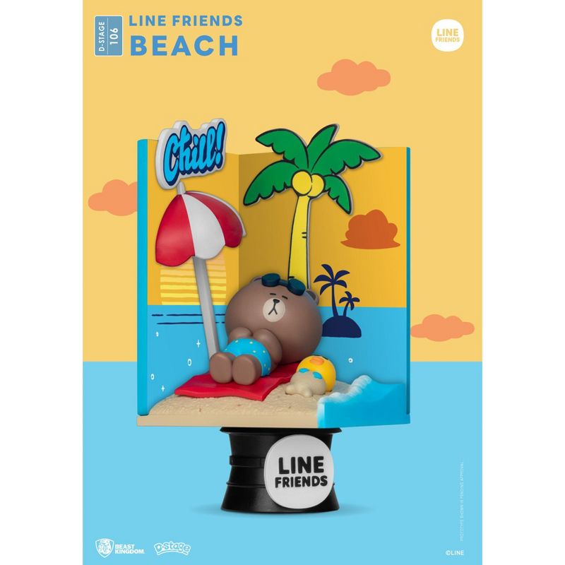Line Friends Diorama Stage-106-Line Friends-Beach (D-Stage), 3 of 5