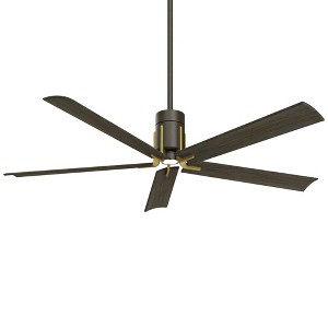 60" Minka Aire Modern Indoor Ceiling Fan with LED Light Remote Control Oil Rubbed Bronze Glass Shade for Living Room Kitchen Home - 1 of 4