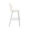 Tandy 30" Bar Stool in Faux Leather with Brushed Stainless Steel Base, Sleek and Simplistic Design - 4 of 4