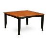 HomeStock 9Pc Square 36/54 Inch Family Table With 18 In Butterfly Leaf And 8 Wood Seat Dining Chairs - 2 of 3