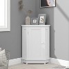 Whisen Modern Triangle Corner Bathroom Storage Cabinet with Adjustable Shelf - 2 of 4