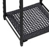 vidaXL Storage Shelf Black Poly rattan Compact Storage Shelf Square - 59.1" - 4 of 4