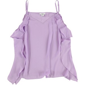 bar III Womens Ruffle-Side Ruffled Blouse - 1 of 2