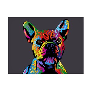 Michael Tompsett French Bulldog Grey Outdoor Canvas Art - 1 of 4