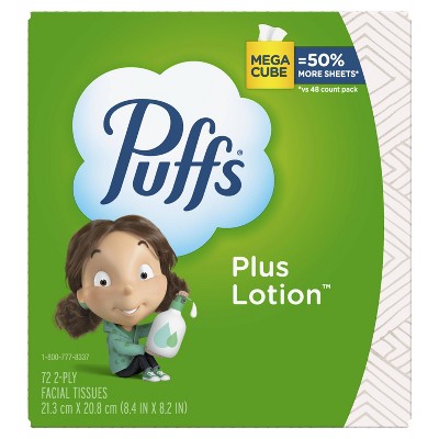 Puffs Plus Lotion Facial Tissue - 72ct