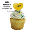 University of Toledo Secondary Heart Love Cupcake Picks Toppers Decoration Set of 6 - 3 of 4