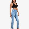 Anna-Kaci Women's High Waist Light Wash Flare Jeans with Subtle Distressing - image 4 of 4