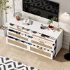 NicBex Modern 51/59 Inch Rattan Dresser with Drawers,6 Drawer Dresser with Metal Handle and Wood Legs for Hallway,Living Room,Bedroom - 2 of 4