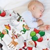 DSANE Christmas Deer Santa Claus Snowmen Christmas Throw Blanket Soft Fleece Christmas Blanket Cozy Flannel Throw for Couch Bed - 4 of 4