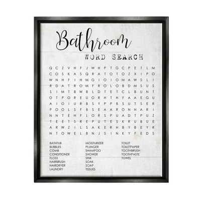 Stupell Industries Bathroom Word Search Fun Family Design